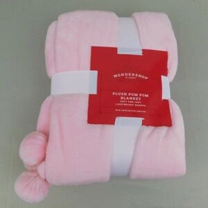 Wondershop Pink Plush Pom Pom Blanket